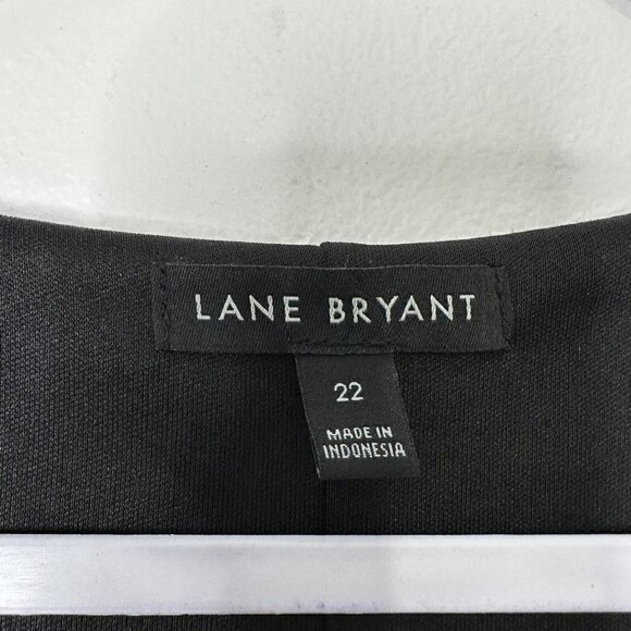 Lane Bryant Peasant Tunic Top Black Paisley Floral Size 22 - Picture 3 of 11